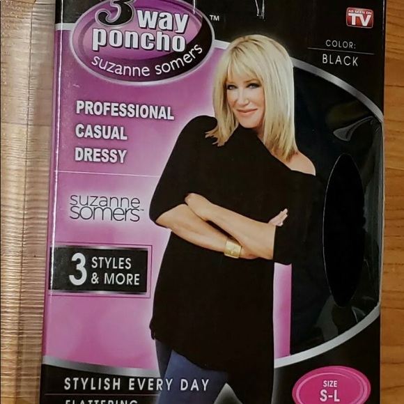 Suzanne Somers Tops - SUZANNE SOMERS 3-WAY PONCHO S-L NWOT